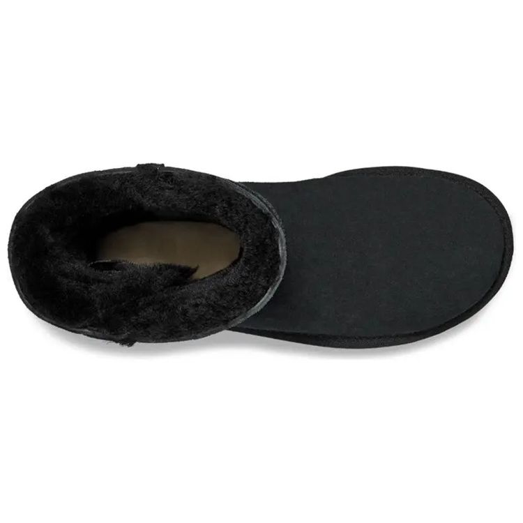 UGG Constantine Satin Ribbon V-Cut Mid-Calf Snow Boots Women Boots Black 1125811-BLK