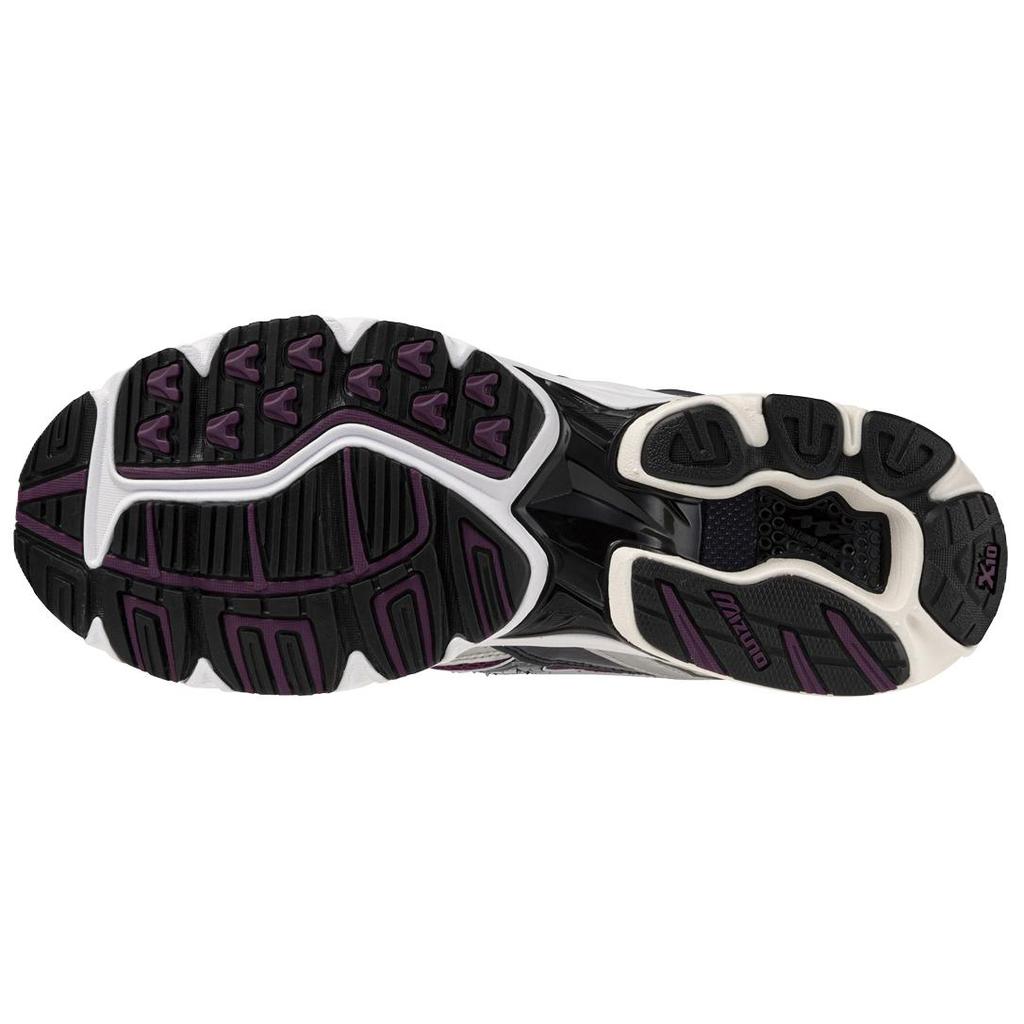 Mizuno Кроссовки Wave Rider 10 Бело-фиолетовые Унисекс D1GA210414