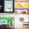 Creative Cartoon Animal Pattern Tapestry Home Wall Decoration Tapestry Office Living Room Tapestry