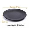Melamine Black Imitation Porcelain Plate - Versatile Dish for Hot Pot, Barbecue, and Cold Dishes