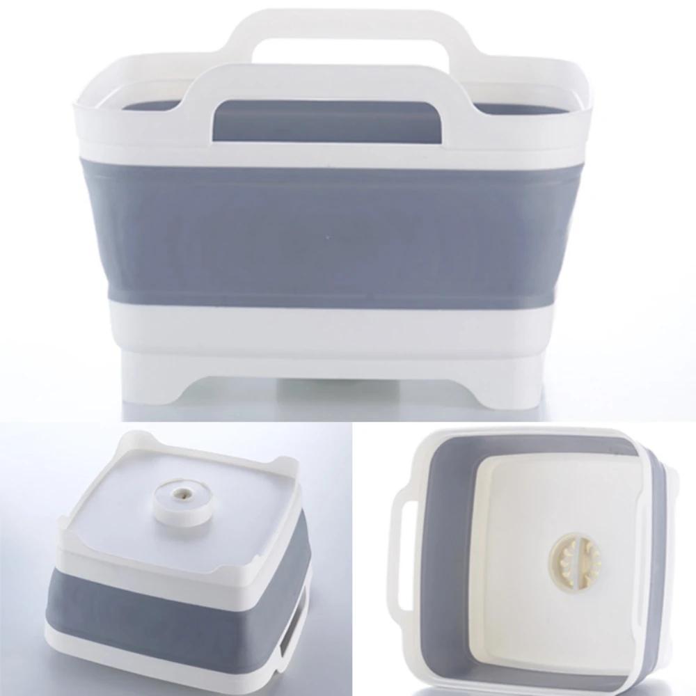 Складной умывальник квадратный для мытья овощей, корзина для овощей, рама для хранения кухонной мойки, бытовой органайзер большой вместимости