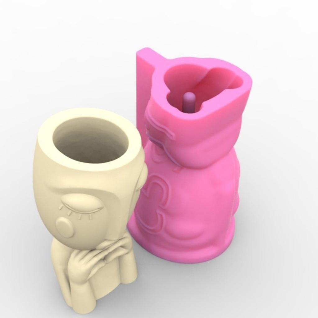 Держатель для ручек, силиконовая форма, настольное украшение в виде сердца для девочек, сочный горшок, формы для цветочных горшков, форма для эпоксидной смолы, сделай сам, гипсовая форма