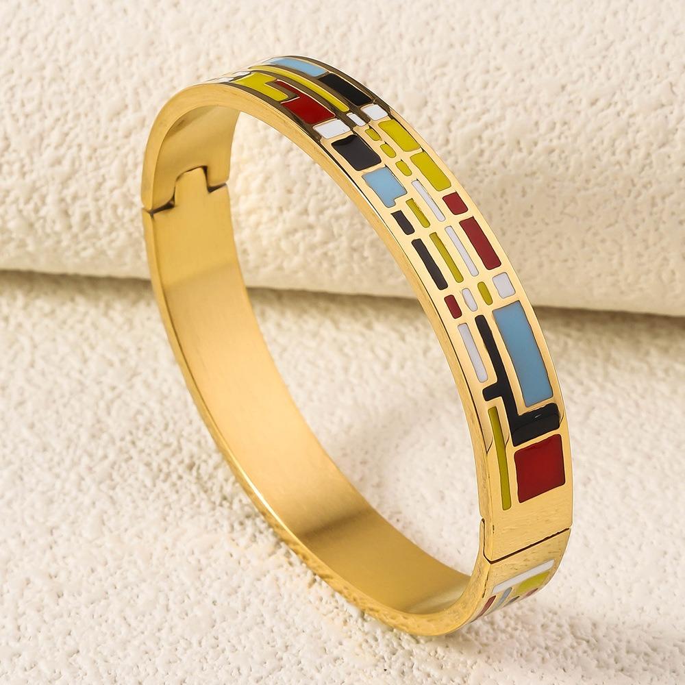 Шикарный китайский эмалированный браслет золотого цвета женский браслет на руку этнический цветочный браслет ювелирные изделия подарки