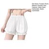 Women's Lolita Bloomers Ice Silk Ruffle Pumpkin Shorts Elastic Waist Security Short Pants Mini Boxers Safety Pants