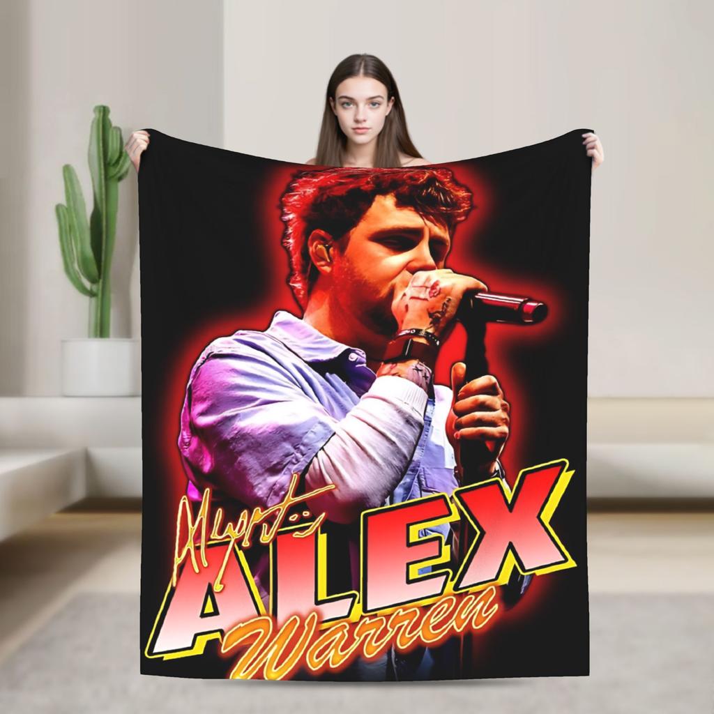 Alex Warren Rapper Blanket Decorative Flannel Bedding Throws For Home Decor Warm Soft Custom DIY Quality Bedspread