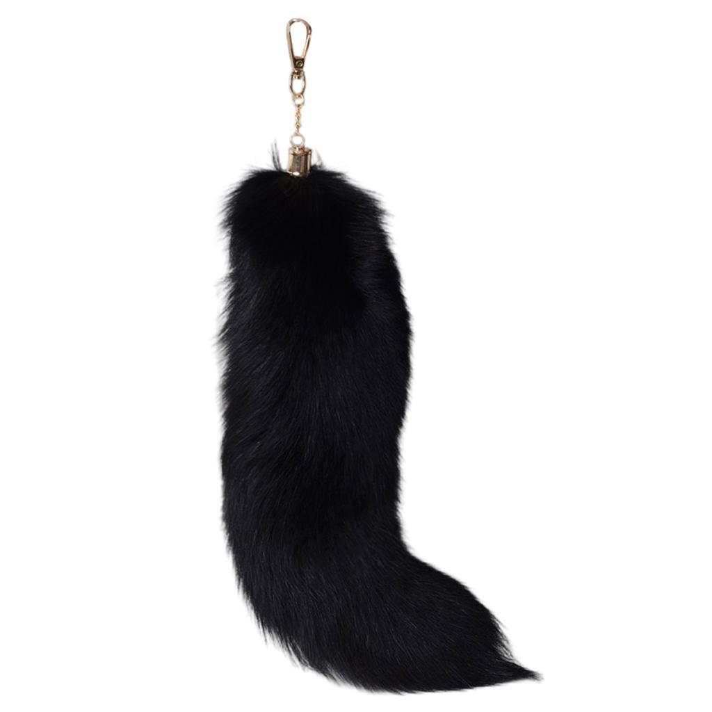 Fluffy Faux Fur Fox Tail Keychain Elegant Keyrings Charm with Foxes Tail Pendant Fashionable Keychain Decorations