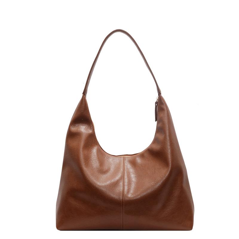 Slack Casual Tote Bag Women's Large-capacity New Fashion Soft Leather Commuter Shoulder Bag