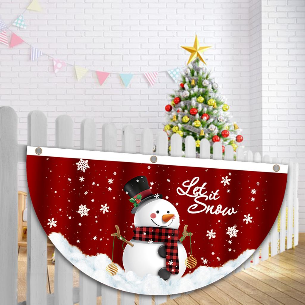 Рождественский открытый веерообразный флаг, баннер, Рождественский декор для дома, Рождественский орнамент-капля, Рождественский подарок Navidad, Новый год 2023