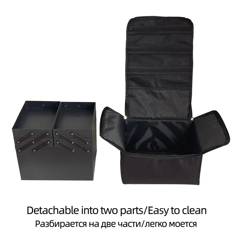 Сумка для макияжа, ручная большая вместительная многослойная маникюрная парикмахерская набор инструментов для вышивания, чехол для хранения косметики, сумка для туалетных принадлежностей