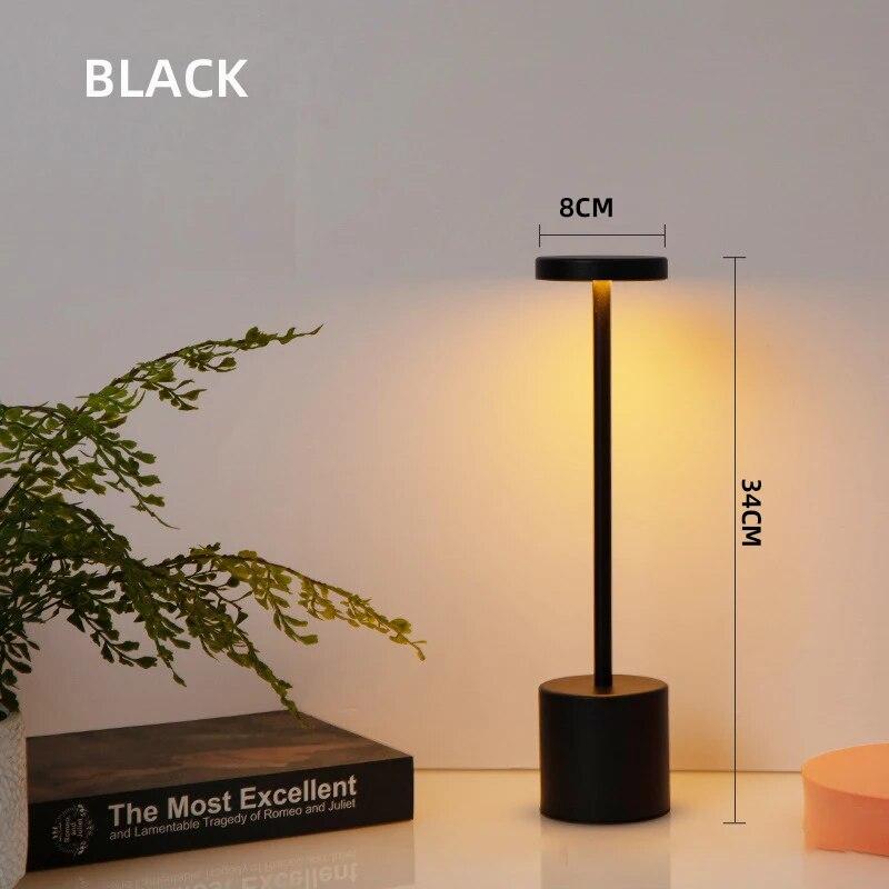 Touch Sensor LED Table Lamp USB Rechargeable Desk Lamp 3 Color Adjustable Temperatures Modern Style Bar Bedside Night Light
