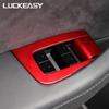 LUCKEASY For Tesla Model 3 Model Y 2017- Auto Interior Accessories Car Door Locks Window Lift Button Protection Patch