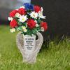 Cemetery Vase Angel Wing Memorial Vase with Spike And Drainage Hole Resin