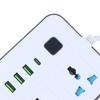 Евровилка США Удлинитель 2/3-контактный 1 порт Type-C 3 порта USB 4 розетки переменного тока 2/3/5 м Зарядный электрический розетка
