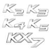 BBDO3 3D Metal Chrome Black K2 K3 K4 K5 KX7 Letters Logo Rear Boot Trunk Emblem Badge Sticker for Kia Car Styling Accessories