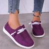 Flat Heels Canvas Shoes for Women  Solid Color Soft Sole Casual Shoes Woman Fashion Outdoor Loafers Shoes Big Size 43
