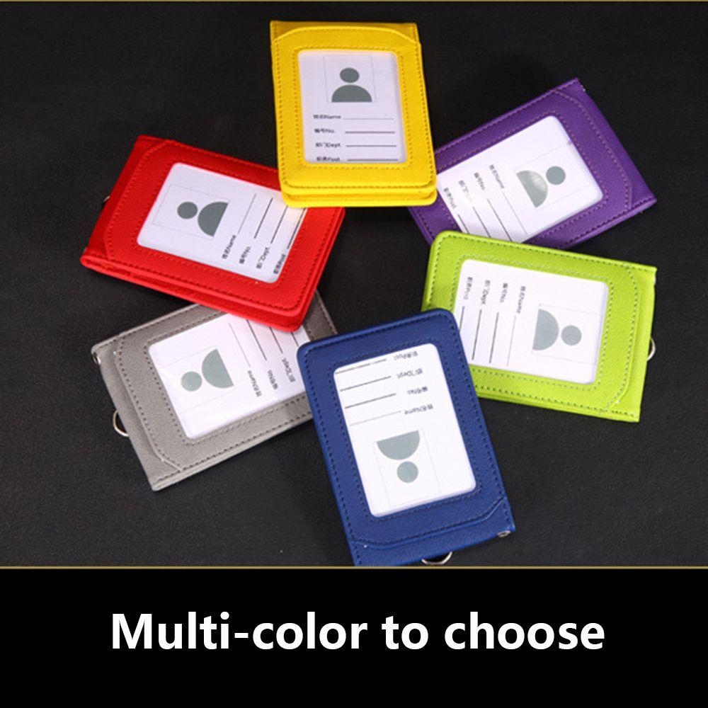 Stationery Neck Strap Card Holder with Lanyard Badge Holder ID Desk Organizer Bus Cards Cover