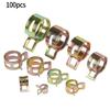 100PCS Spring Hose Clips/Clamps Fuel Air Gas Water Pipe Self Clamping