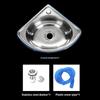 Kitchen Sink Bathroom Basins Vegetable Motorhome Steel Bar Small Single Drop Bowl Corner Tub