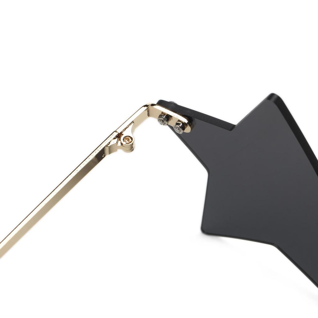 Funny for Women & Men Pentagram Eyewear Rimless Sunglasses Star Shape Sun Glasses Party Glasses