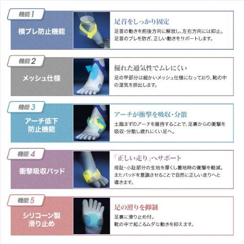 Phiten Ashioh (Socks) White/Light Gray 25-27cm