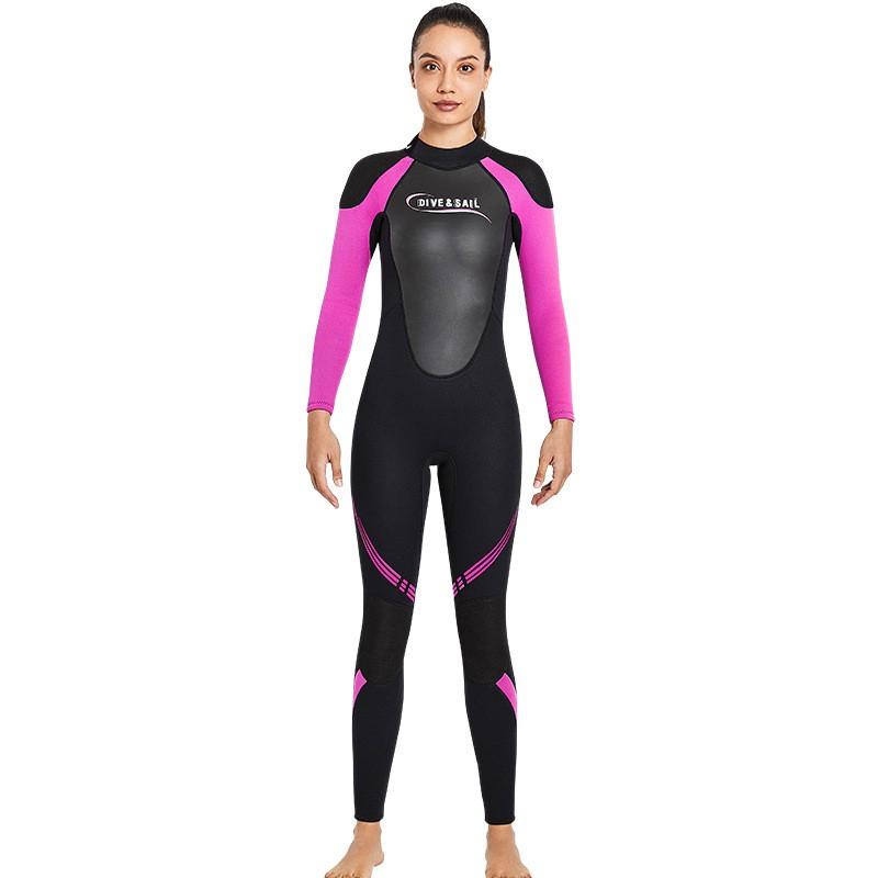 3mm Full Body Wetsuit Men Women Long Sleeve Neoprene Diving Suit Snorkeling Surfing Swimming Warmth