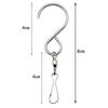 Lembeauty Swivel Hooks Clips for Wind Chimes Hanging Plants Birdcage Party Ornaments S-shaped Self Rotating Bearing Hook