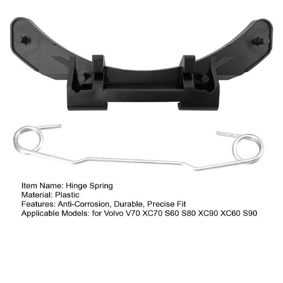 Yousheng Fuel Tank Cover Hinge Spring, Reinforced Smooth Opening Closing Replacement Parts for Volvo V70 XC70 S60 S80 XC90 XC60