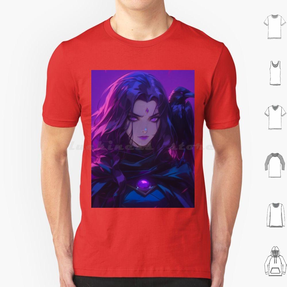 Raven3 T Shirt Men Women Kids 6xl Raven Infinite Aspire Go Titans Aesthetic Synthwave Raven Goth Cartoon Superhero Teen Tt