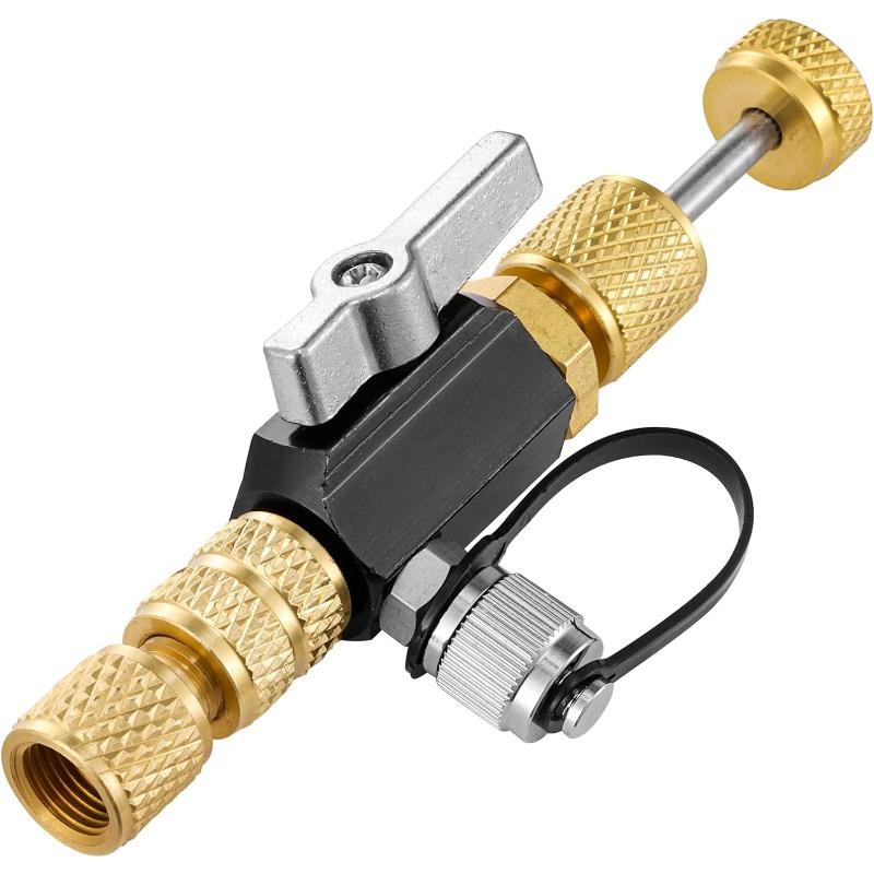 Xiaomi Dual Valve Vacuum-Rated 20 Microns HVAC Valve Core Removal Installation Tool 1/4"5/16" Compatible R32/R410A/R22/R12/R407