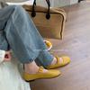 ! Maillard Hepburn style round head low heel 2025 autumn and winter new shallow mouth word with Mary Jane single shoes