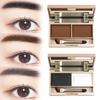New 2 Colors Natural Eyebrow Powder Cosmetic Brush Eyebrow Cake Makeup Palette Set