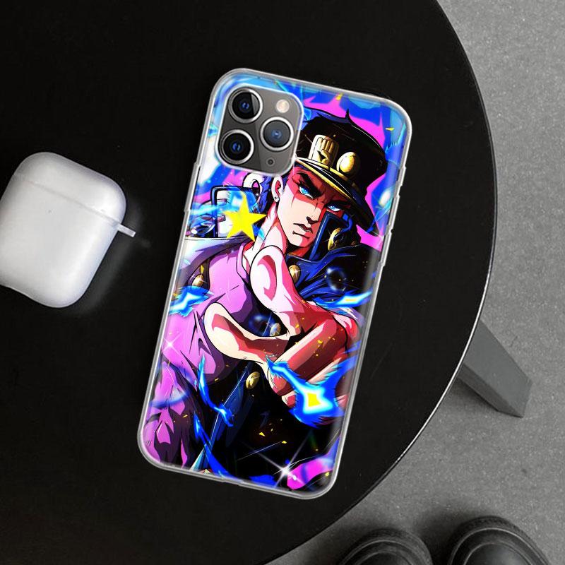Чехол для телефона JoJo's Bizarre Adventure Kujo Jotaro для iPhone 11 12 13 Mini 14 15 Plus 16 Pro Max 17 Air 7 8 + SE Арт Кастоми
