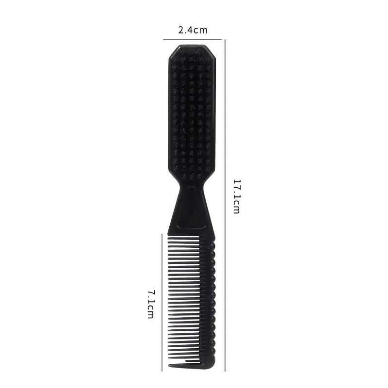 Multi Functional Fading Brush Hair Comb Nylon Bristles Men's Hairstyle Brush Tool Scissors Cleaning Brush