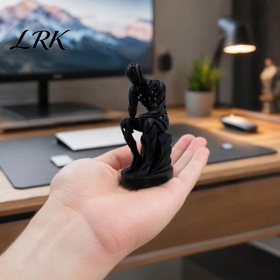 Художественный Декор для Дома 3D Печатная Фигурка Мыслителя, Полая Статуэтка Думающего Человека, Матовая Скульптура Абстракция для Офиса, Книжной Полки, Рабочего Стола