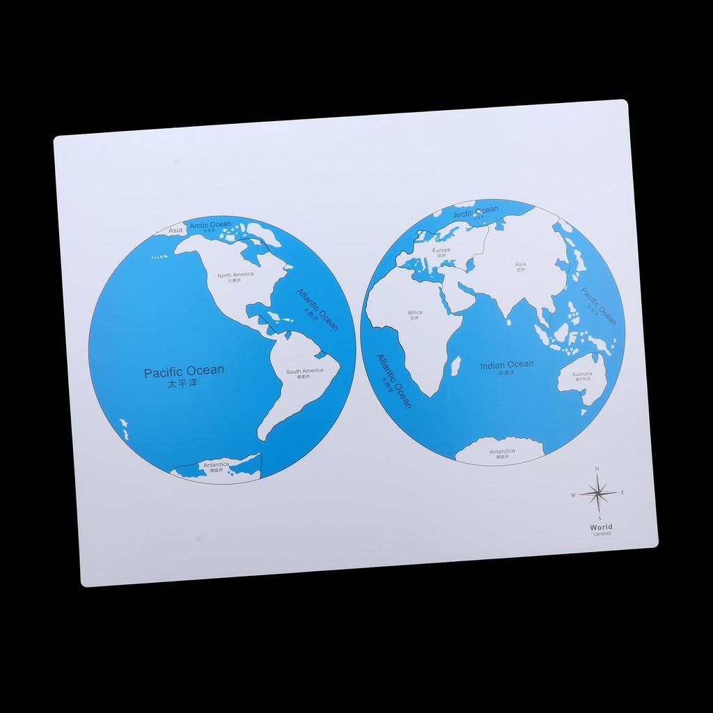 ПВХ Карта Каждого Континента Раннее Образование Детские Подарки Учебные Пособия Возраст 3+ Лет