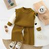 Children's Autumn Winter Girl Baby Sweater +Wide Leg Pants 2-piece Set