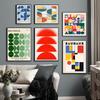 Modernist Bauhaus Geometric Canvas Vintage Posters Sticky Vintage Room Home Bar Cafe Decor Kawaii Room Decor