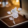 Women's Light Luxury Design Elegant And Fashionable Micro Inlaid Zircon Rose Brooch Versatile And Niche Design Brooch