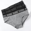 Puma Letter Logo Comfortable Triangle Underwear 3-Pack Men Underwear Black Gray 701230245-001