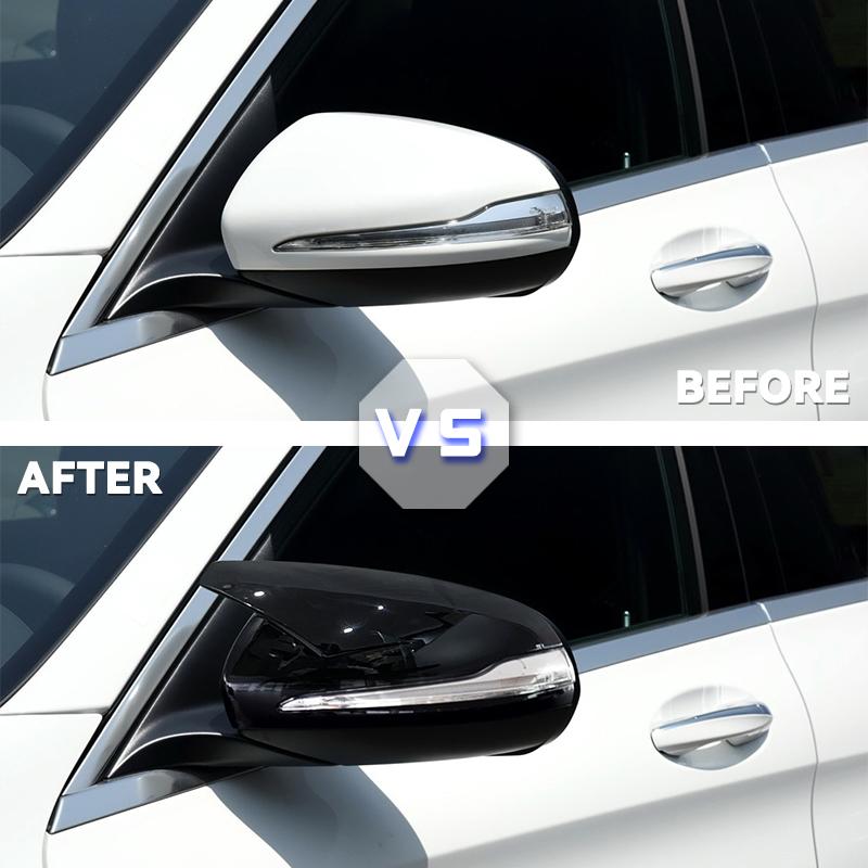For Mercedes B C E S CLS GLA GLB GLC W205 W247 H247 X247 X253 C253 W222 C217 W213 C257 Carbon Fiber Look Door Mirror Cap Covers