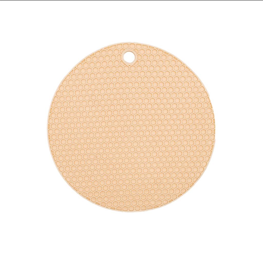 Round Placemat Rubber Toxic Free Prevent Slip Heat Resistant Washable Table Insulation Pad for Cup