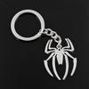 Новая мода для мужчин 30 мм брелок DIY металлический держатель цепи Винтаж Паук Хэллоуин 38x29 мм серебряный цвет кулон подарок