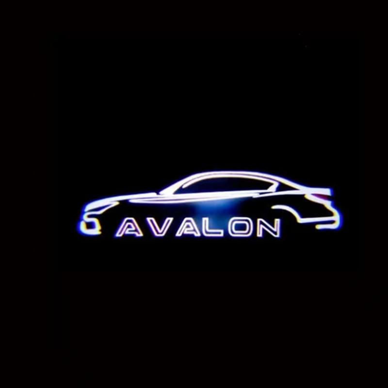 2 шт. Светодиодные логотипы приветствия на двери автомобиля, стайлинг, для AVALON 2013-2019, лазерный проектор, лампа тени-призрака, декоративные аксессуары