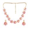 Комплект украшений Estele Gold Pink с цветочным колье для женщин