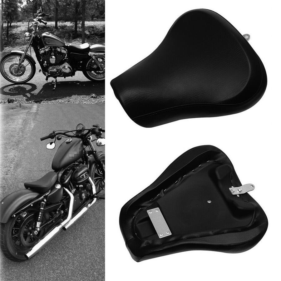 Black Front Driver Rider Solo Seat For Harley Sportster 883 1200 72 48 1983-2003