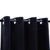 Rideau occultant - vidaXL - Velours Noir - 290x245 cm - Œillets métalliques - Lavable