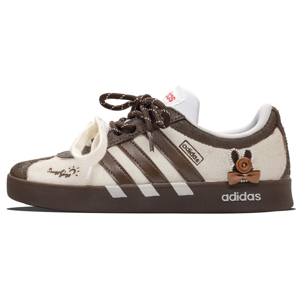 Adidas VL COURT 2.0 Tianxia Manufacturing, Western Mocha Wear resistant And Lightweight Low top Skateboard Shoes Unisex HQ1802(Team164-)