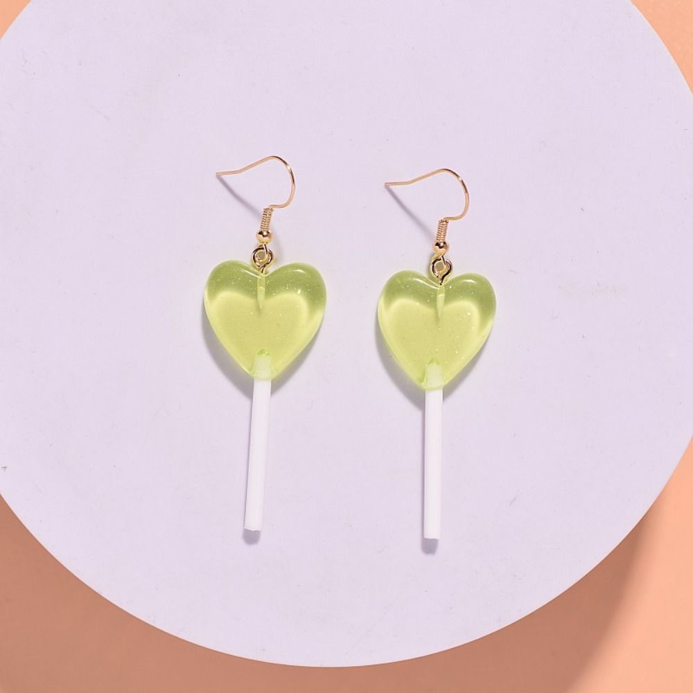 Light Weight Lollipop Earrings Sweet Multicolor Candy Earring New Love Heart Earring
