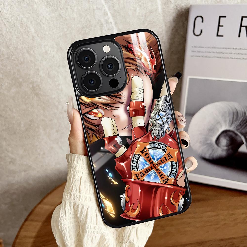 Чехол для телефона Katekyo Hitman Reborn для iPhone 16 15 14 13 12 11 Pro Xs Max Mini Plus Противоскользящий Ударопрочный Жесткий Funda