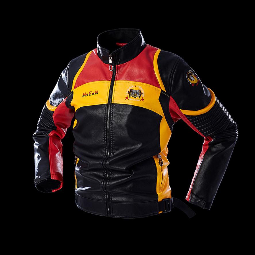 Большой размер, модная зимняя теплая модная мужская куртка, кожаная куртка